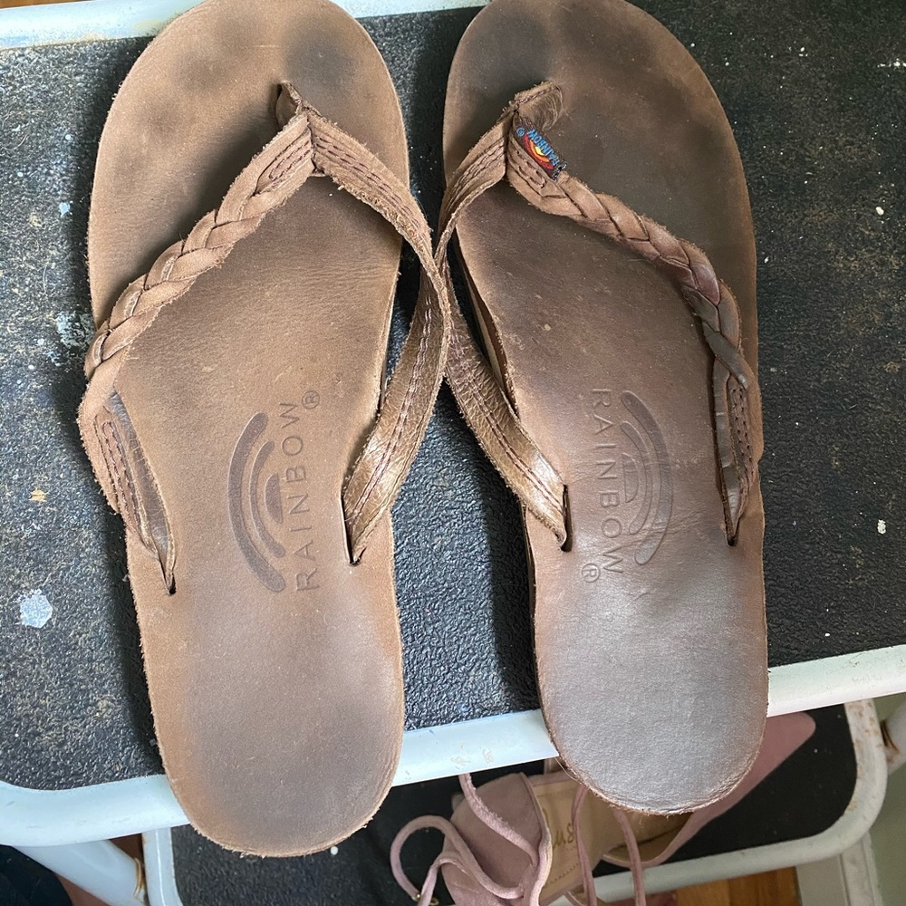 Rainbow Flip Flops